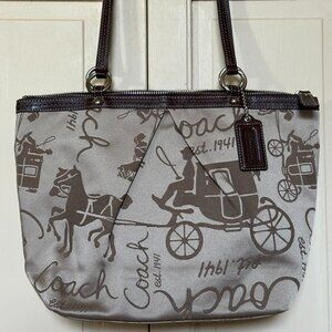 COACH VINTAGE Y2K ERA 2000's 100% GENUINE LEATHER OVERSIZED HANDBAG
